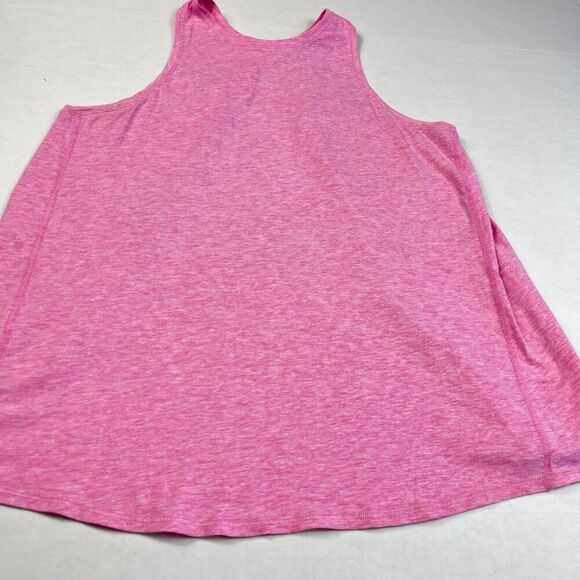 Lululemon Pink Twist Open Back Tank Top Pink Loose Fit Lightweight Yoga 4 FLAW - Picture 3 of 10